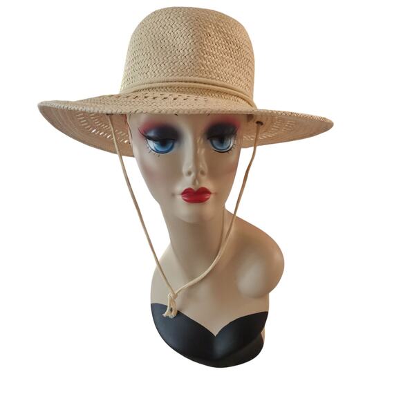 Biltmore x Madewell Straw Hat Packable Wide Brim Chin Strap Coastal Western main image 5